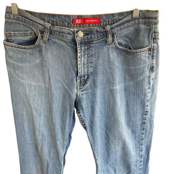 Express X2-W4 Low Rise Boot Leg Regular Fit Denim Jeans Womens 12 Casual - Picture 2 of 11